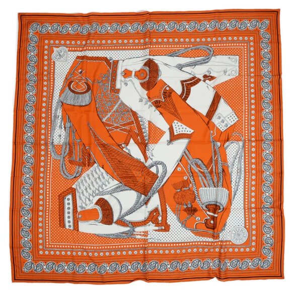 HERMES White Scarf - Picture 1 of 4